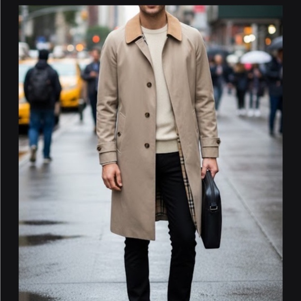 Burberry Beige Trench Coat with Check Lining - Picture 1 of 12